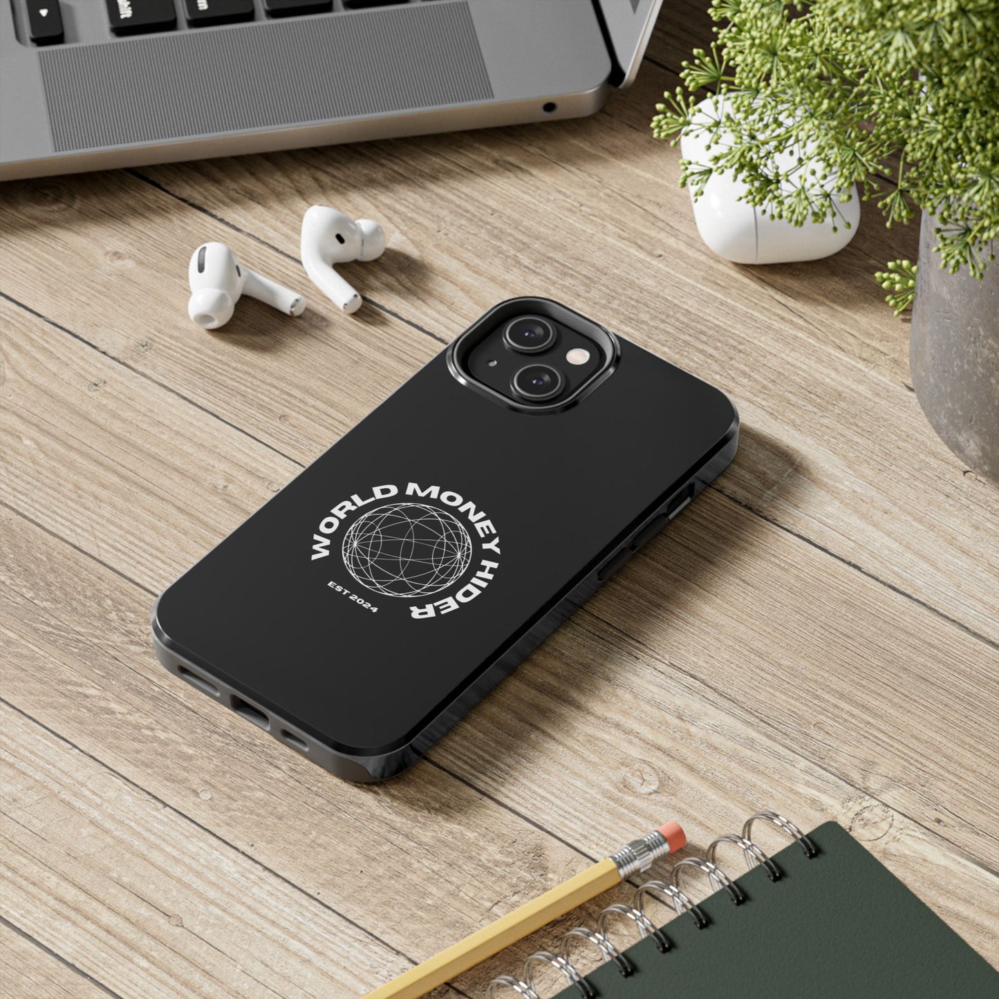 Tough Phone Case - World Money Hider Design, Perfect for Minimalist Style Lovers
