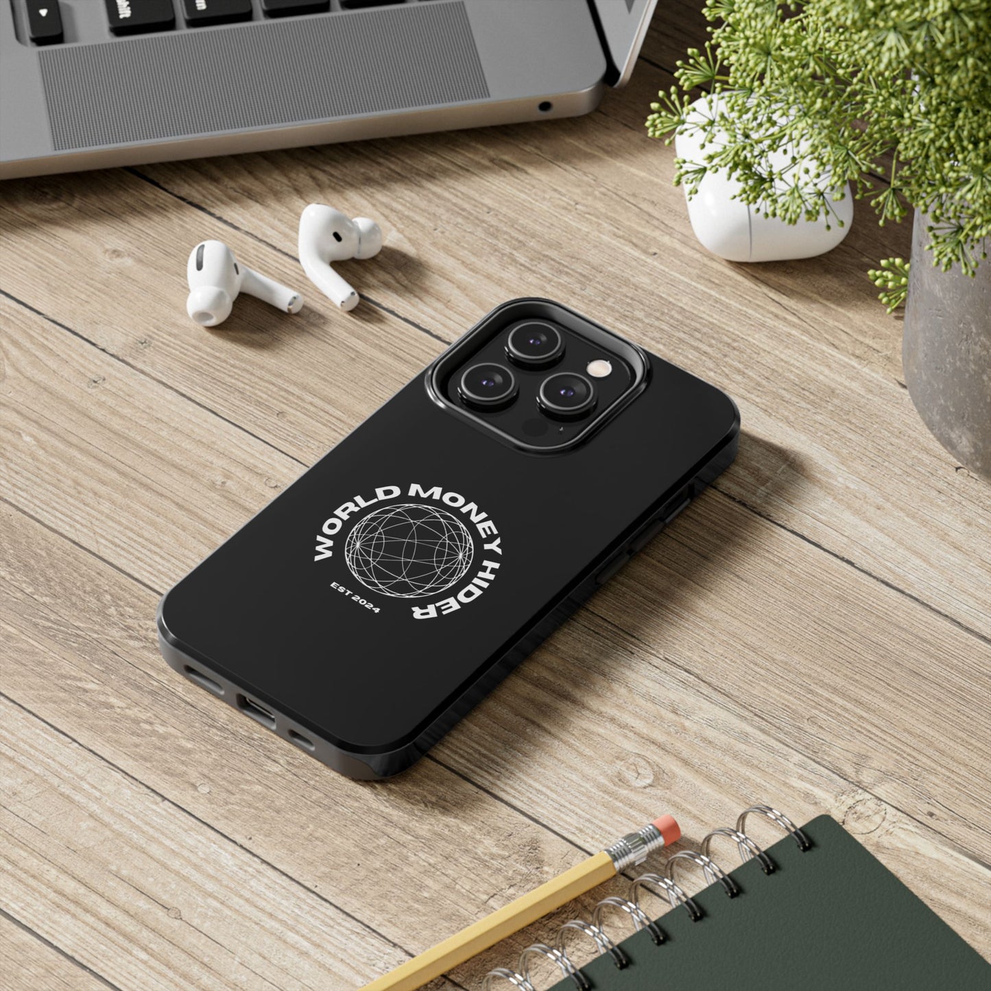 Tough Phone Case - World Money Hider Design, Perfect for Minimalist Style Lovers