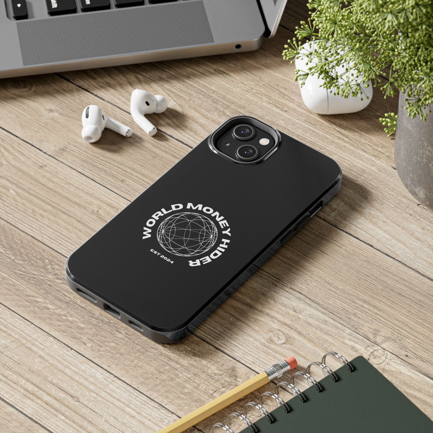 Tough Phone Case - World Money Hider Design, Perfect for Minimalist Style Lovers